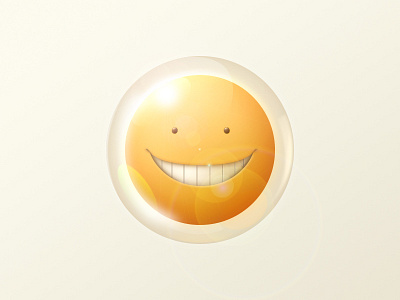 Korosensei app icon transparent cartoon korosensei light smile sunny yellow