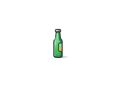 Beer beer bottle green illustrator sketch ui yellow