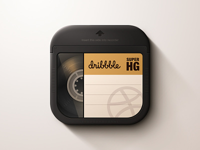 VideoTapes clean dribbble icon illustrator old retro sketch tapes ui video wheel yellow