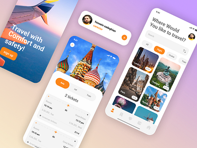 flight reservation🧡 app branding design illustration product design typography ui ux vector web