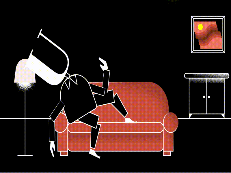 U sneezing by Ayush Rai animation black design home illustration inside motion motiongraphics sneezing
