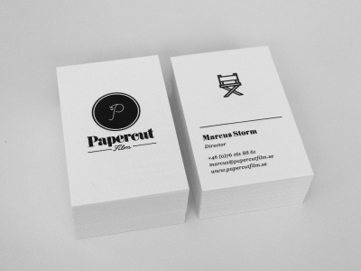 Papercut Film letterpress business cards branding business card cards identity letterpress