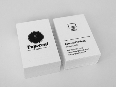 Papercut Film letterpress business cards branding business card cards identity letterpress