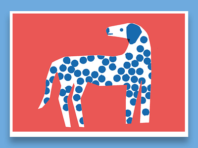 Spotty Dog dalmatian dogs illustration print risograph