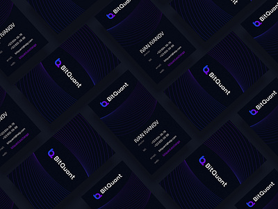 Business cards for Crypto Exchange "BitQuant"