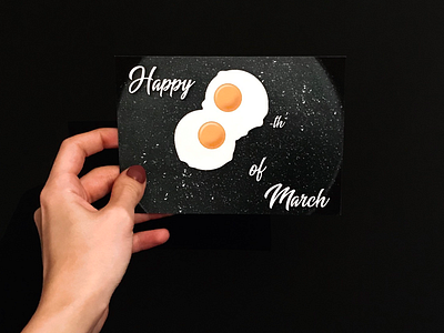 Morning Greetings' postcard breakfast eggs greetings march morning pan postcard spring