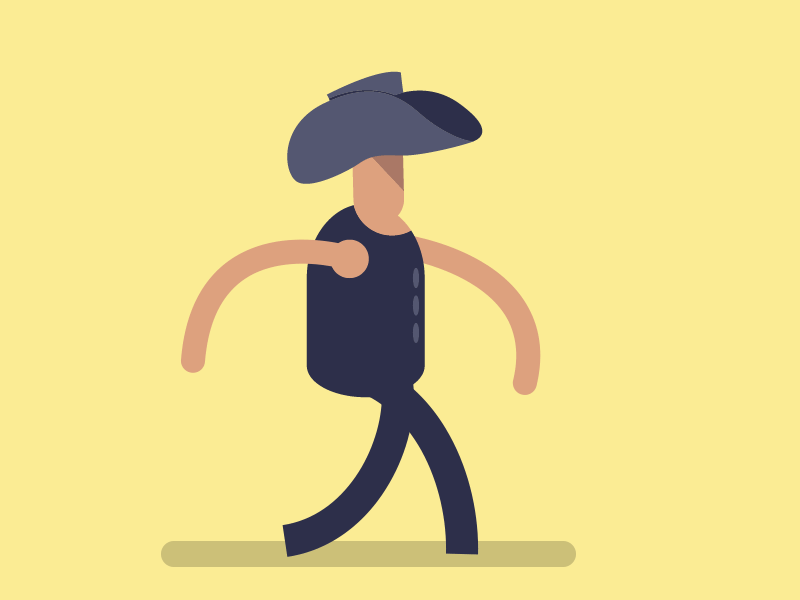 Af Cowboy Dribbble animation beginner cowboy flat gentleman simple walking