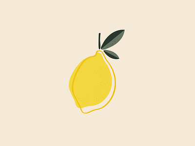 Lemon design flat illustration lemon lemon logo minimal vector