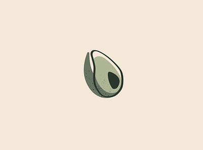 avo avocado design flat fruit icon illustration logo minimal vector