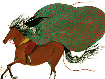 Year of the Horse I chinese new year drawing horse illustration painting pattern
