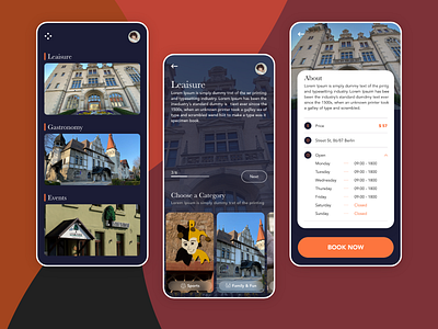 City Exploration App city city guide explore iphone travel app ui ux