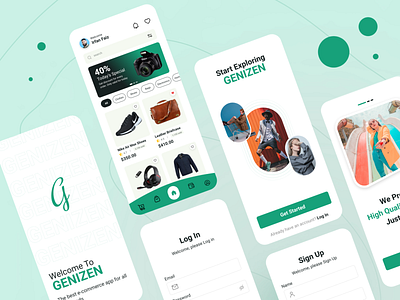 Genizen - E-Commerce App buy design ecommerce iphone mobile app online order sell shopping ui uiux ux