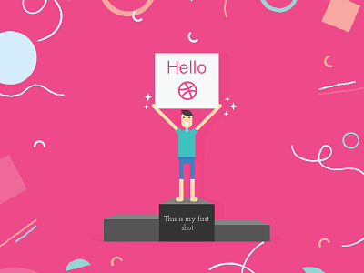 Hello Dribbble debute first shot