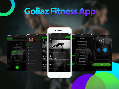 Goliaz - Fitness App application dark exercise fitness goal goliaz iphone