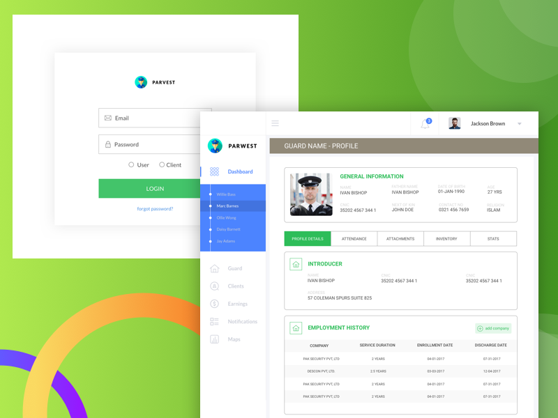 Parwest Security - Dashboard by irfanfaiz on Dribbble