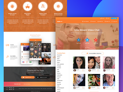 Babble U - Livestreaming Website cam chat livestream modern online ui ux website