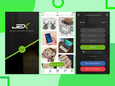 JEX-App - BUY & SELL buy jex sell shopping trading ui ux