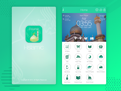 i-Islamic App - World Prayer Timings & Qibla Direction