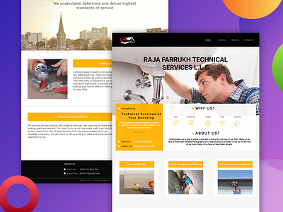 RFTC Website - Home Services electricion home online plumber services ui ux