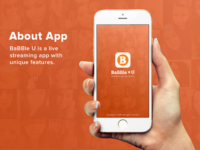 Babble U - Livestreaming App (Splash) cam chat earning live livestream money ui ux