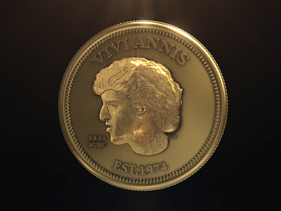 3D Golden Coin Design