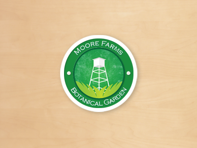 Moore Farms Logo botanical farm garden plants tower