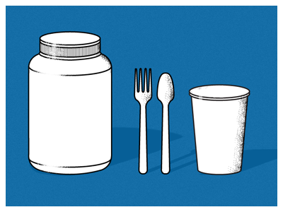 Jar, Fork, Spoon, Cup blue cup fork jar knife spoon