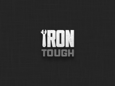 Iron Tough font iron logo wrench