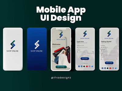 Shopping App UI Design brand design brand identity branding branding design design illustration logo ui vector