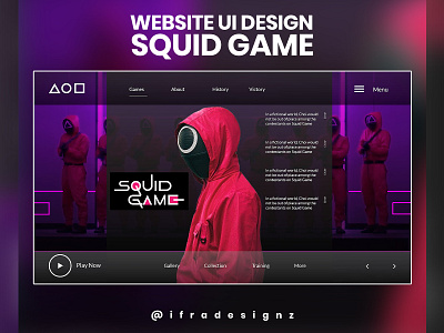 Website UI Design for Squid Game