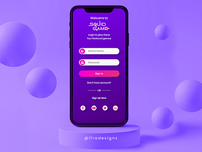 Sign Up Page Design for Mobile App