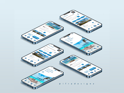 Travelling App UI Design brand design brand identity branding branding design design illustration logo ui vector