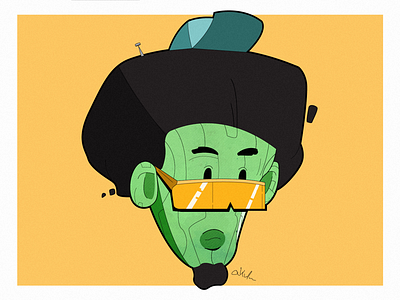 Afro type vector