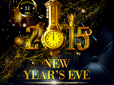 Deluxe New Year Flyer 12 oclock 2015 flyers anniversary flyer best glamorous birthday invitation celebration ceremony deluxe new year fireworks poster golden jubilee new year party new years eve top luxury