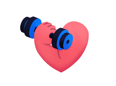 I love fitness arm blue body bodybuilder color design draw dumbell finger fitness hand heart idea illustration love pink procreate sport texture weight