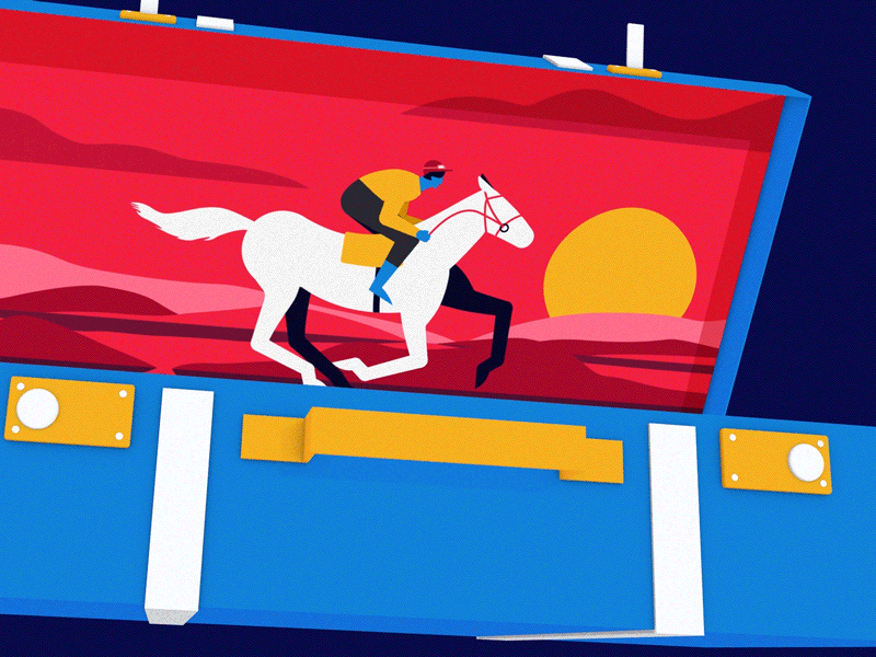 Horse rider aftereffect animation cinema4d desert duik equestrian horse
