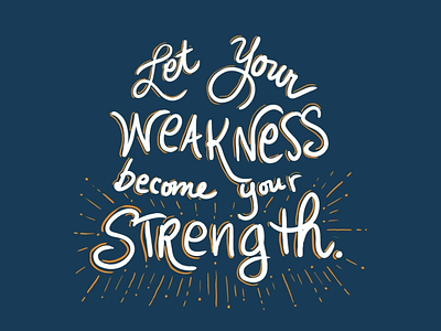 Weakness to Strength animation hand drawn motion graphics typography