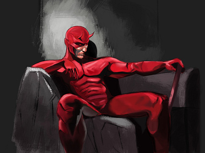 Daredevil animation character digitalpainting illustration painting web