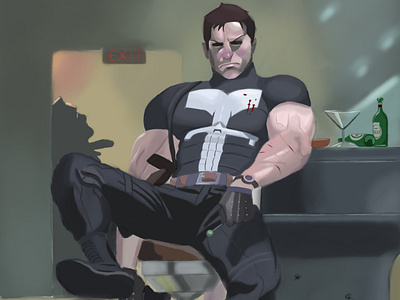 Punisher animation art character design digitalpainting illustration painting web