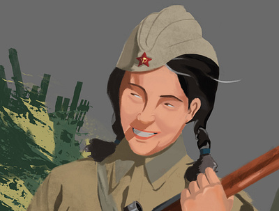 Russian Sniper animation art character design digitalpainting illustration logo painting typography web