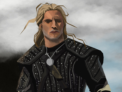 Geralt Of Rivia animation art character design digitalpainting illustration logo painting web