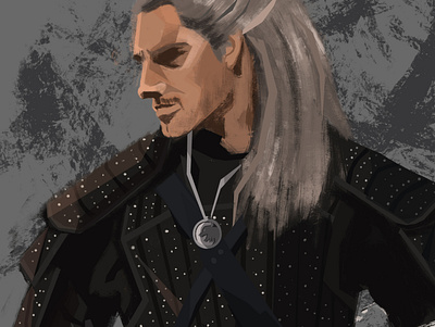 Geralt of Rivia (2) animation art character design digitalpainting illustration painting web