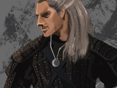 Geralt of Rivia (2) animation art character design digitalpainting illustration painting web