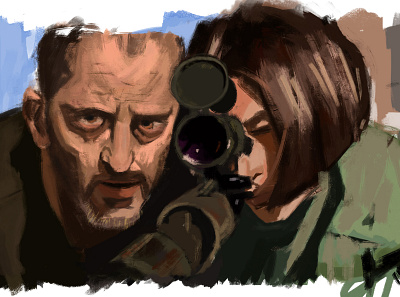 Leon the Professional (1944) Photostudy animation art character design digitalpainting illustration logo painting web