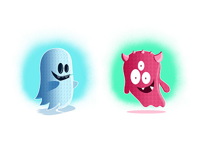 Spookabcs cartoon character cute ghost icon illustration monster sketch