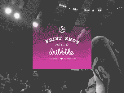 Hello Dribbble! chalk debut dribbble first hello james nba shot toss