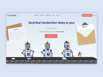 Animated Postcard Delivery E-Commerce Website branding directmarketing landingpage marketing shopify ui ux webdesign