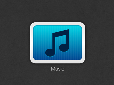 Music adobe fireworks blue icon vector