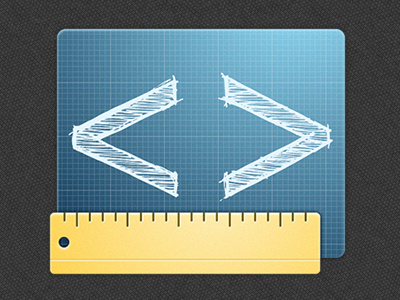 Code Icon adobe blueprint fireworks icon ruler vector