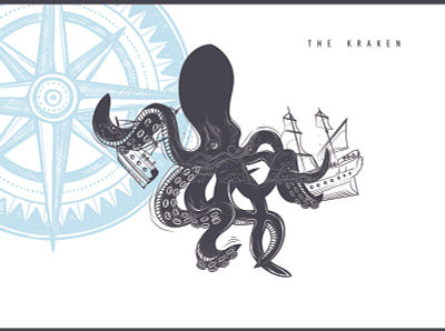 The Kraken animation design flat illustration vector web